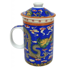 Load image into Gallery viewer, Blue dragon infuser mug