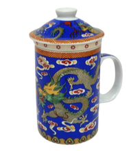 Load image into Gallery viewer, Blue dragon infuser mug