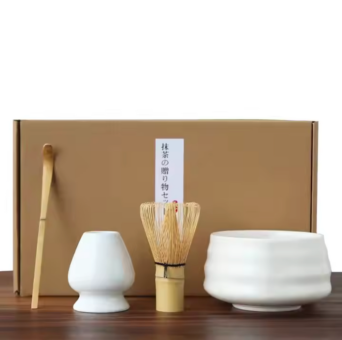4 piece Matcha set and Matcha Tea