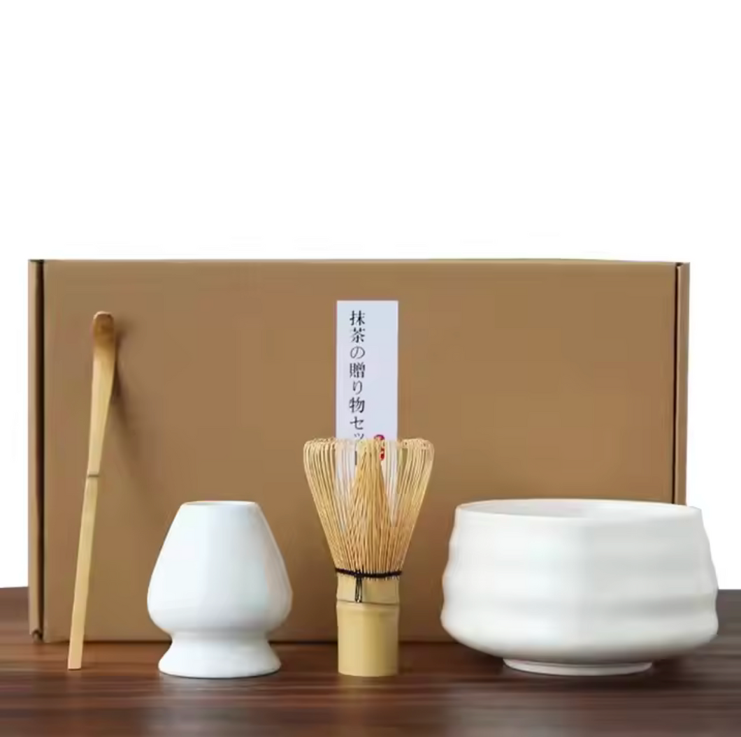 4 piece Matcha set and Matcha Tea